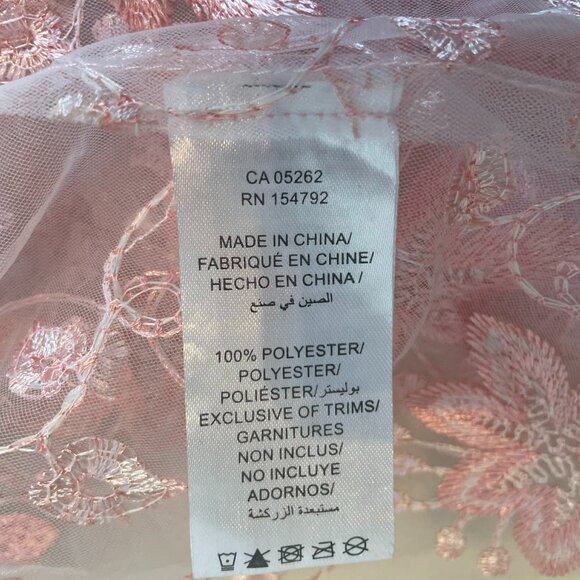 California Moonrise Pink floral overcoat size M. - Picture 4 of 8